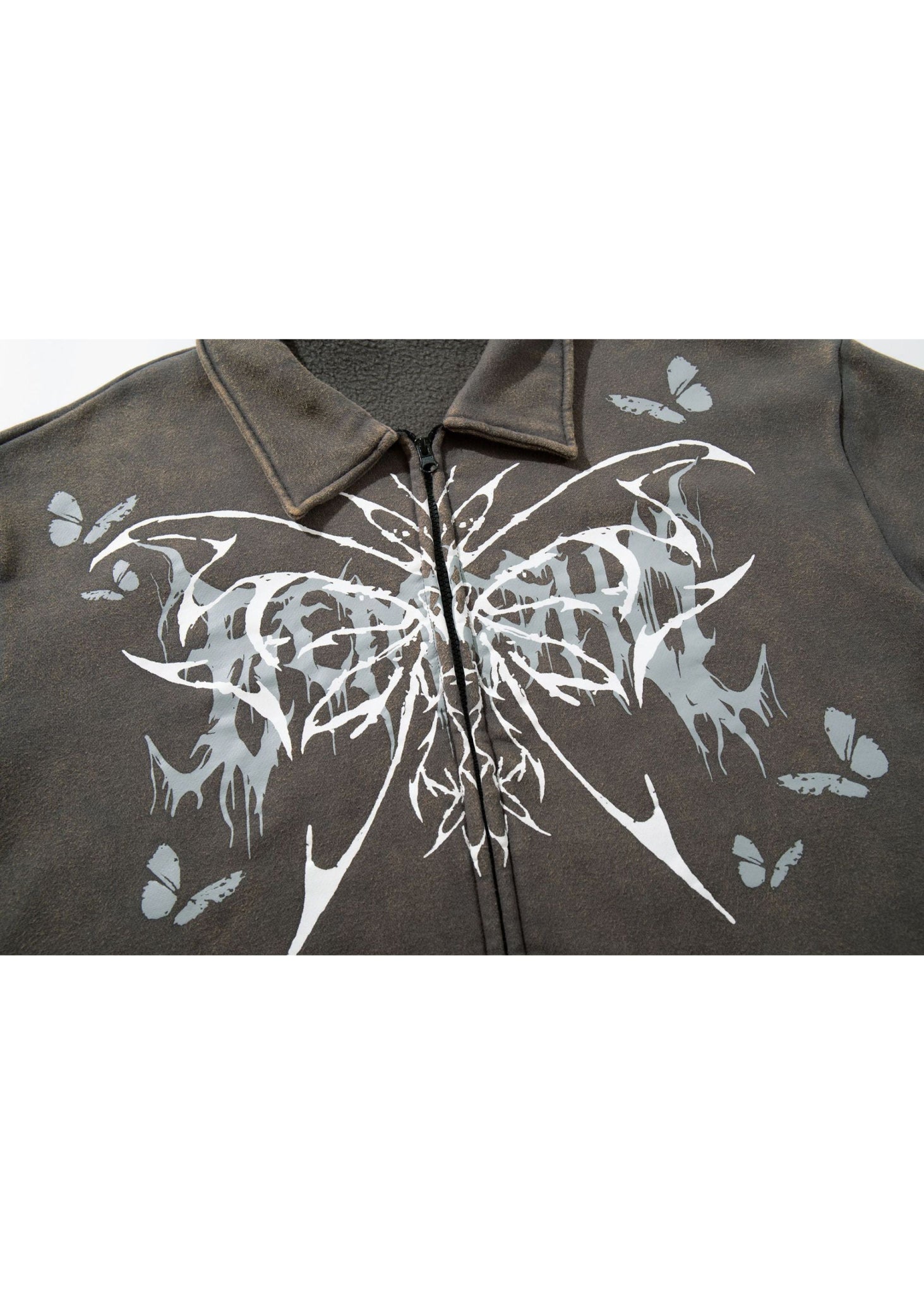 Graphic Zip - Up Washed Jacket - Rick Circus