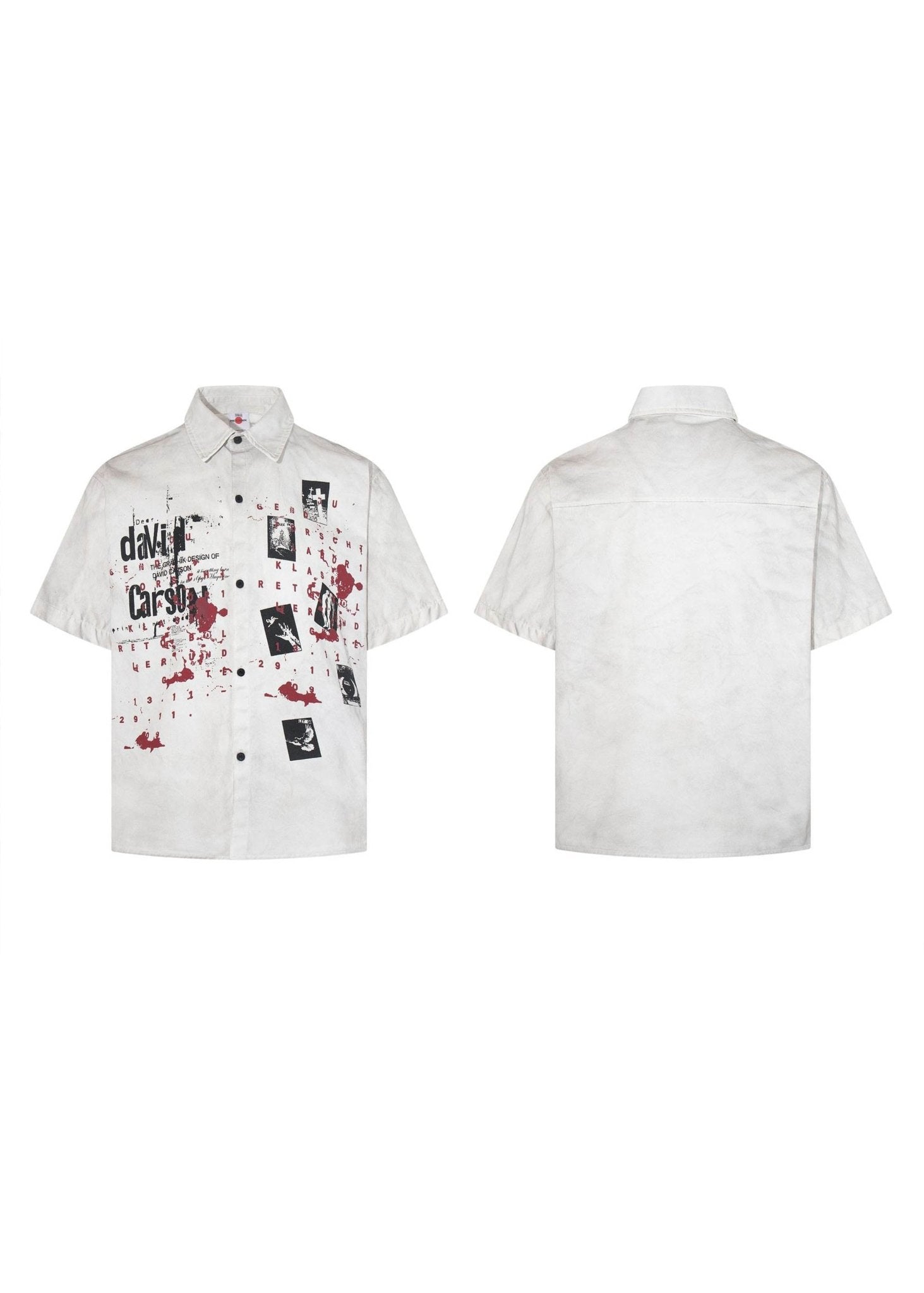 Grunge Wasteland Style Graphic Short Sleeve Shirt - Rick Circus