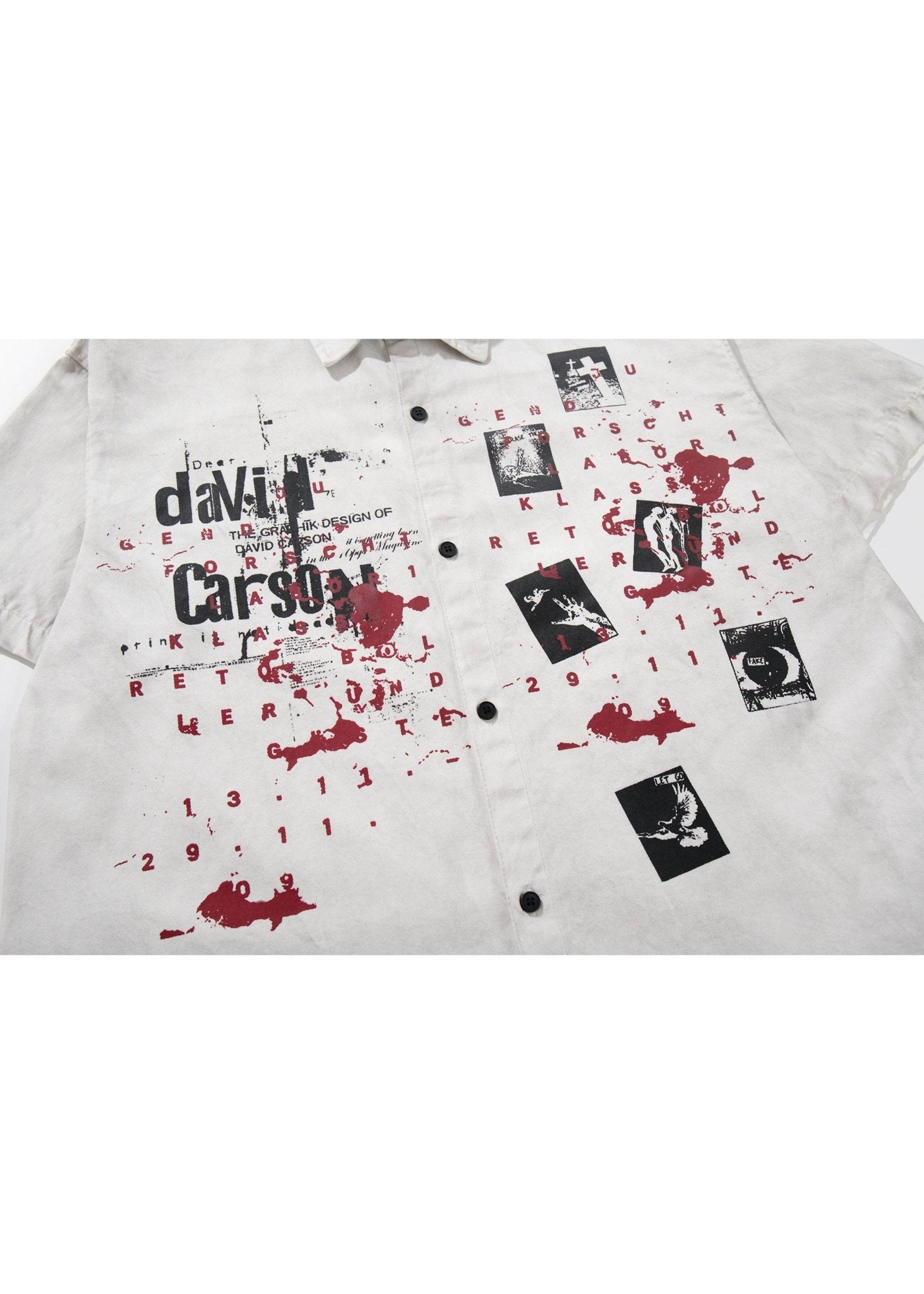 Grunge Wasteland Style Graphic Short Sleeve Shirt - Rick Circus