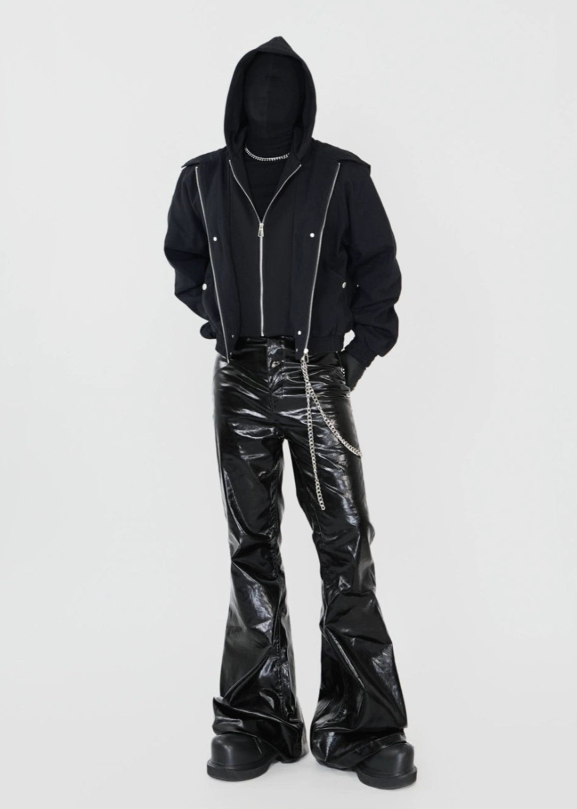 Layered Cropped Hoodie Jacket - Rick Circus