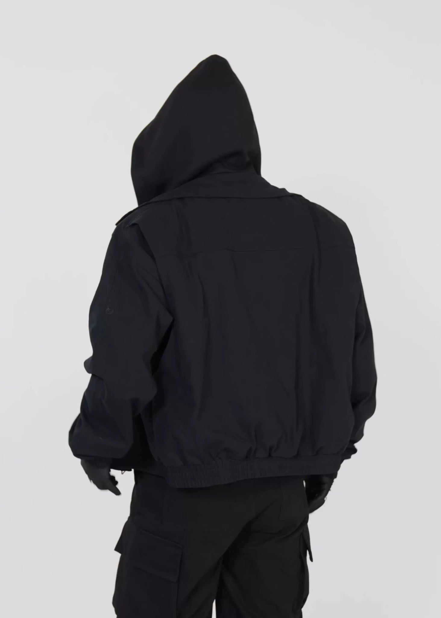 Layered Cropped Hoodie Jacket - Rick Circus