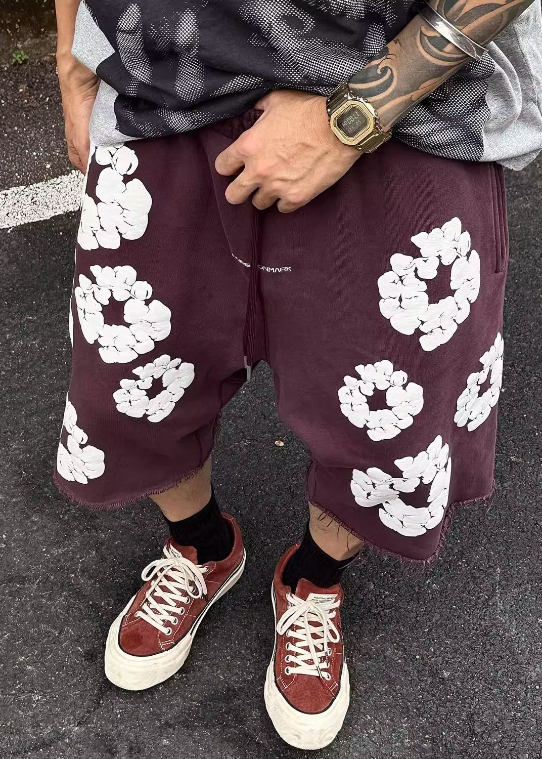 Loose - Fit Floral Printed Shorts - Rick Circus