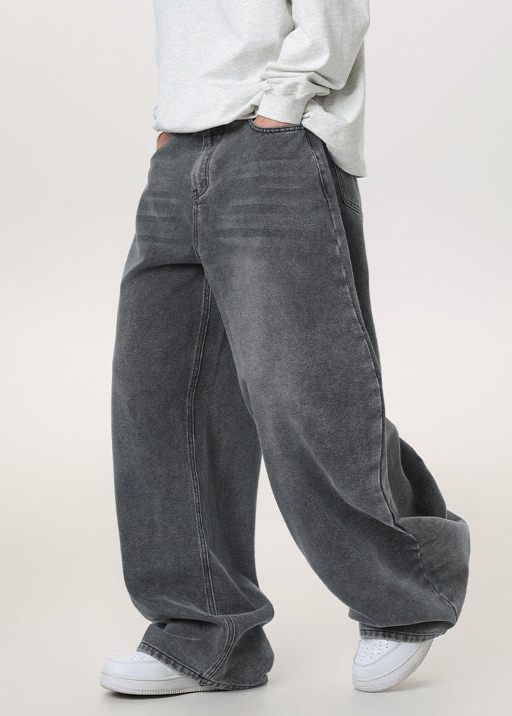 Loose Fit Washed Wide - Leg Jeans - Rick Circus