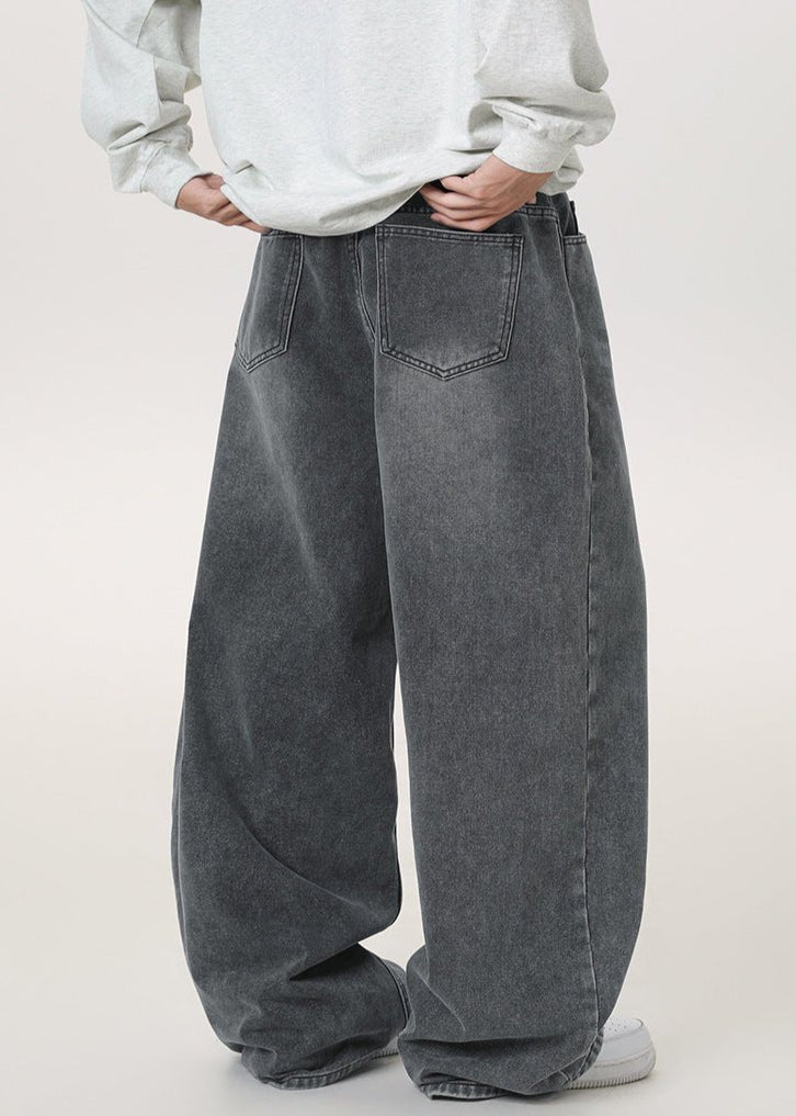 Loose Fit Washed Wide - Leg Jeans - Rick Circus