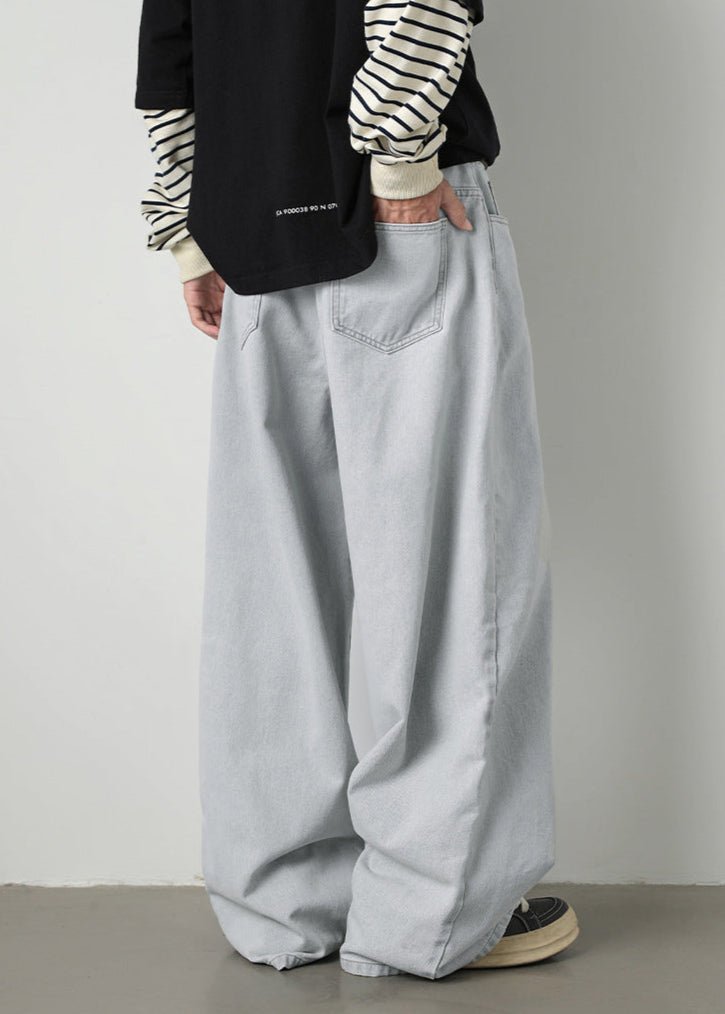 Loose Fit Washed Wide - Leg Jeans - Rick Circus