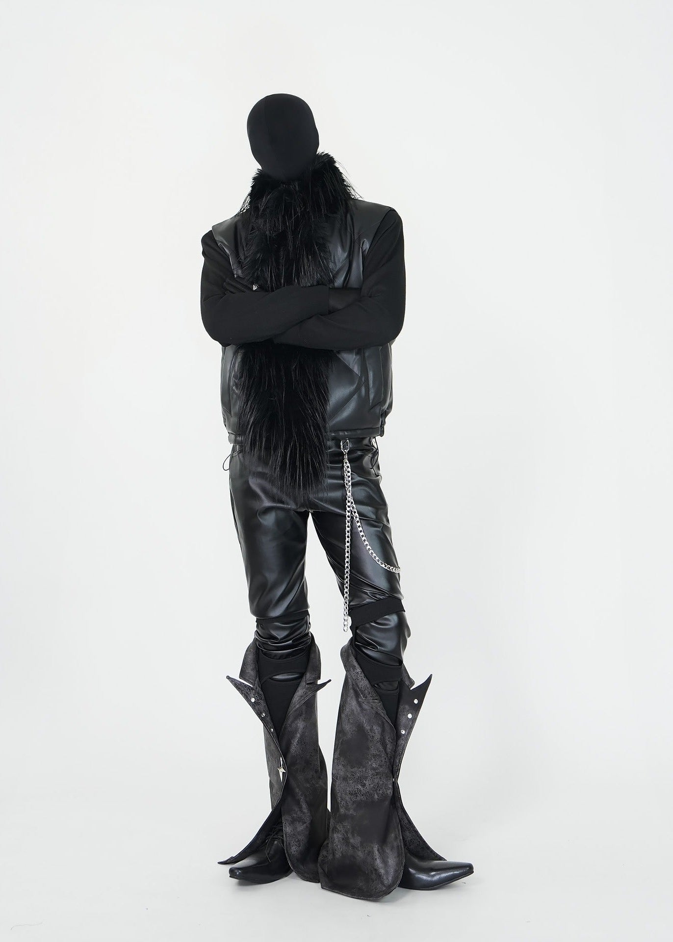 Matte PU Padded Vest - Rick Circus