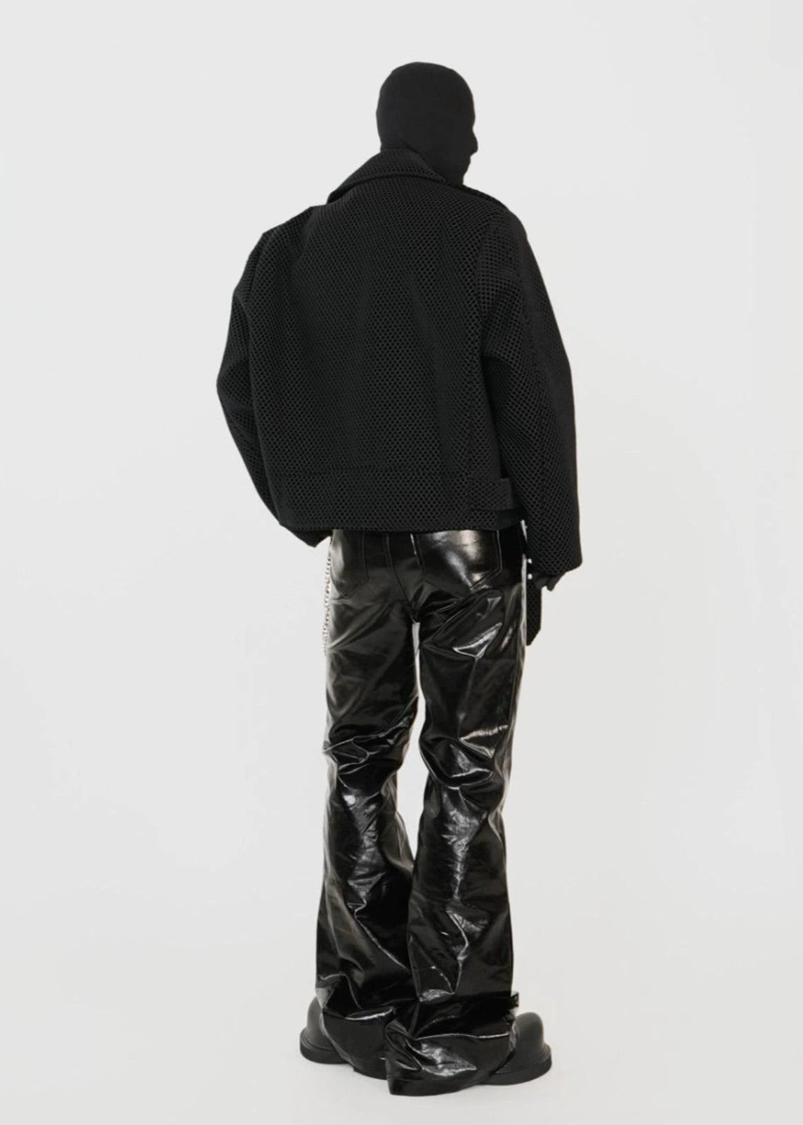 Mesh Paneled Cropped Jacket - Rick Circus