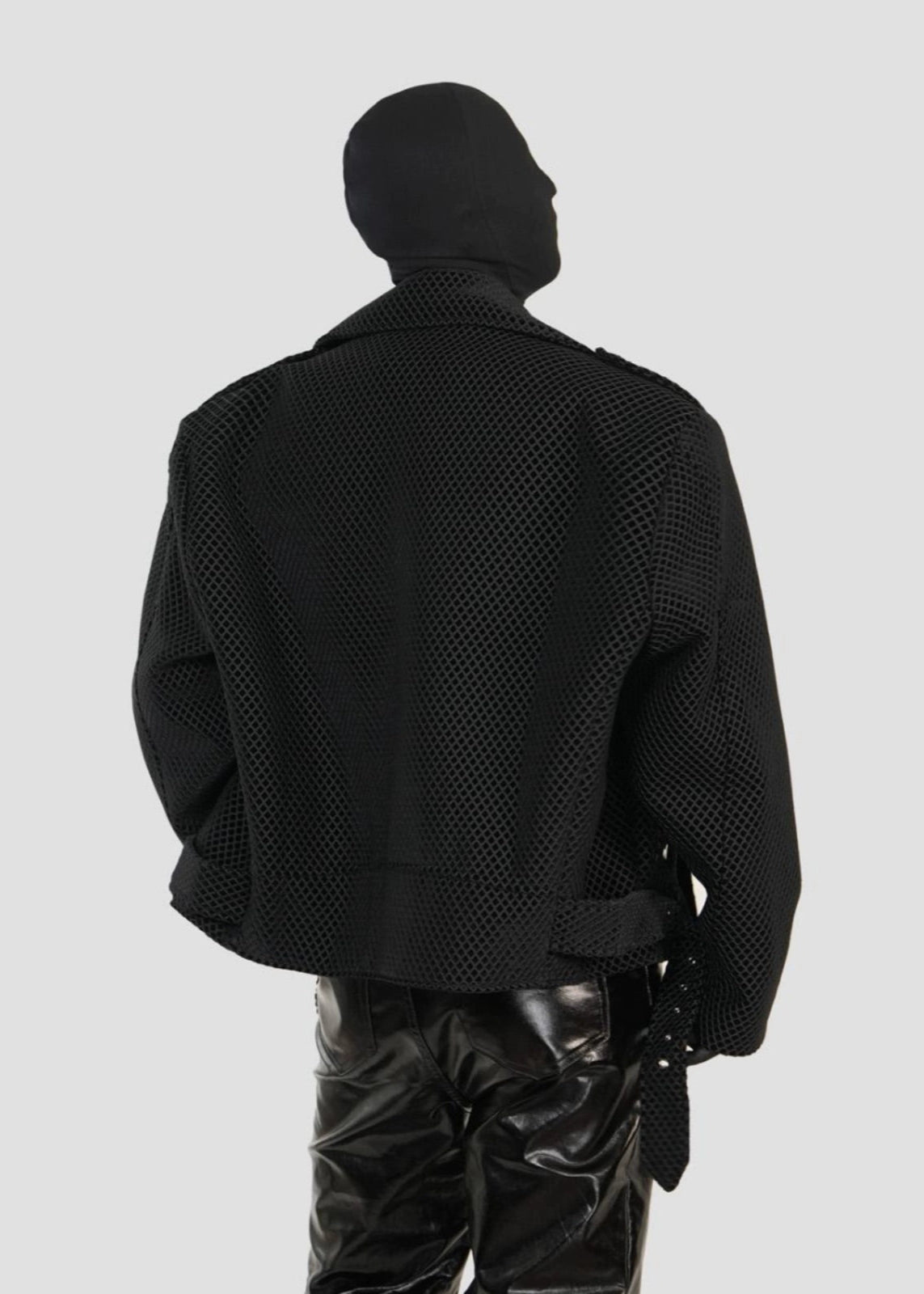 Mesh Paneled Cropped Jacket - Rick Circus