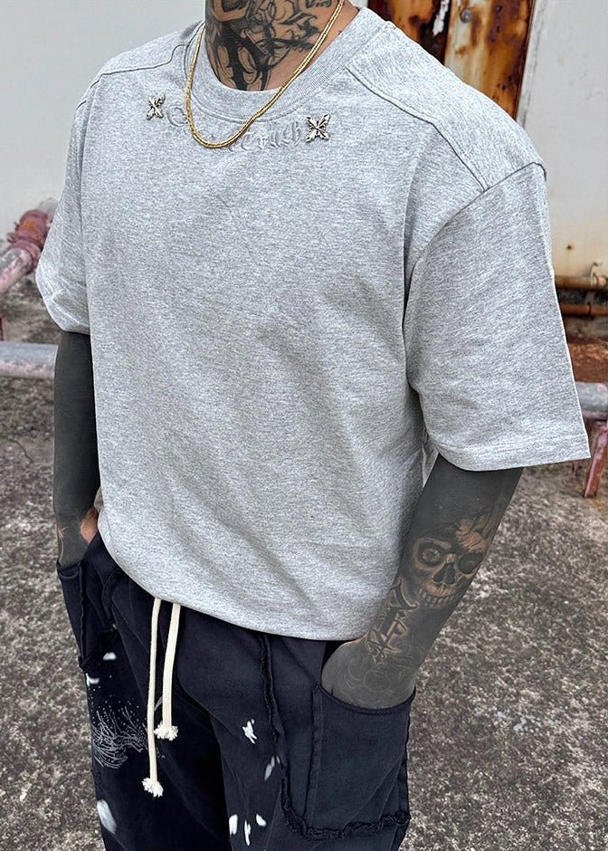 Minimal Embroidered T-Shirt - Rick Circus