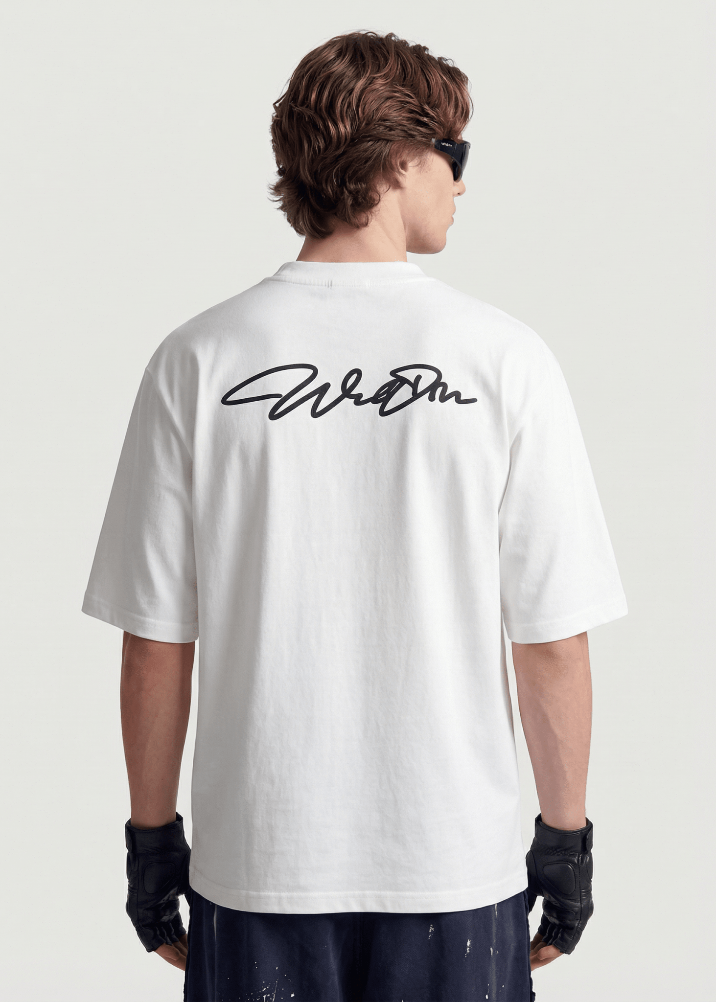 Minimal Embroidery Cotton Tee - Rick Circus