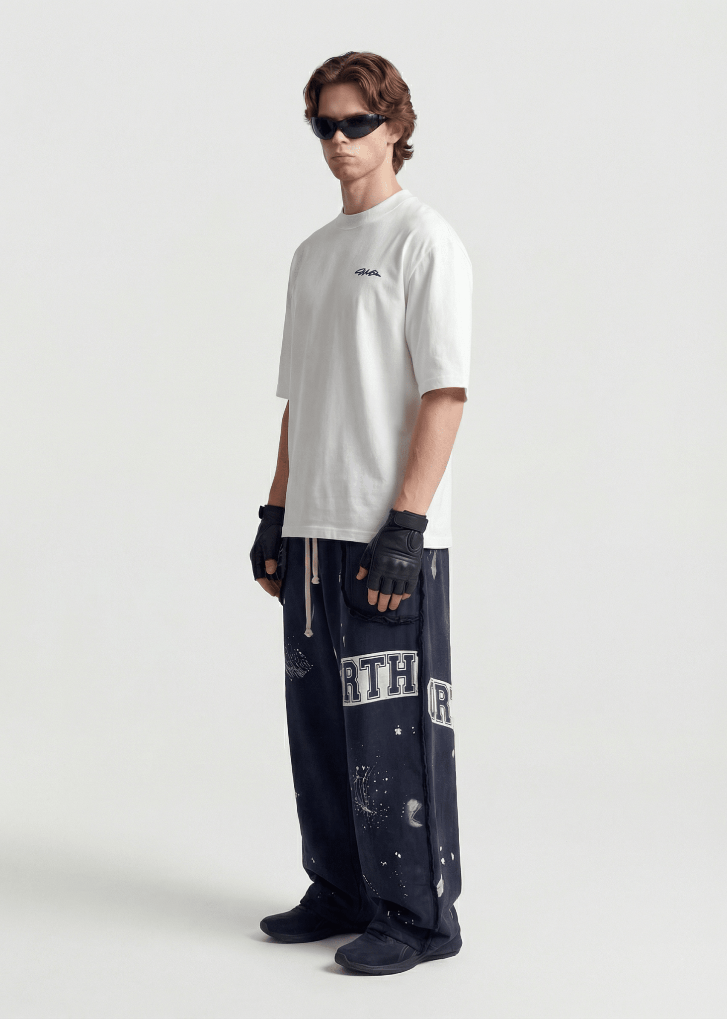 Minimal Embroidery Cotton Tee - Rick Circus