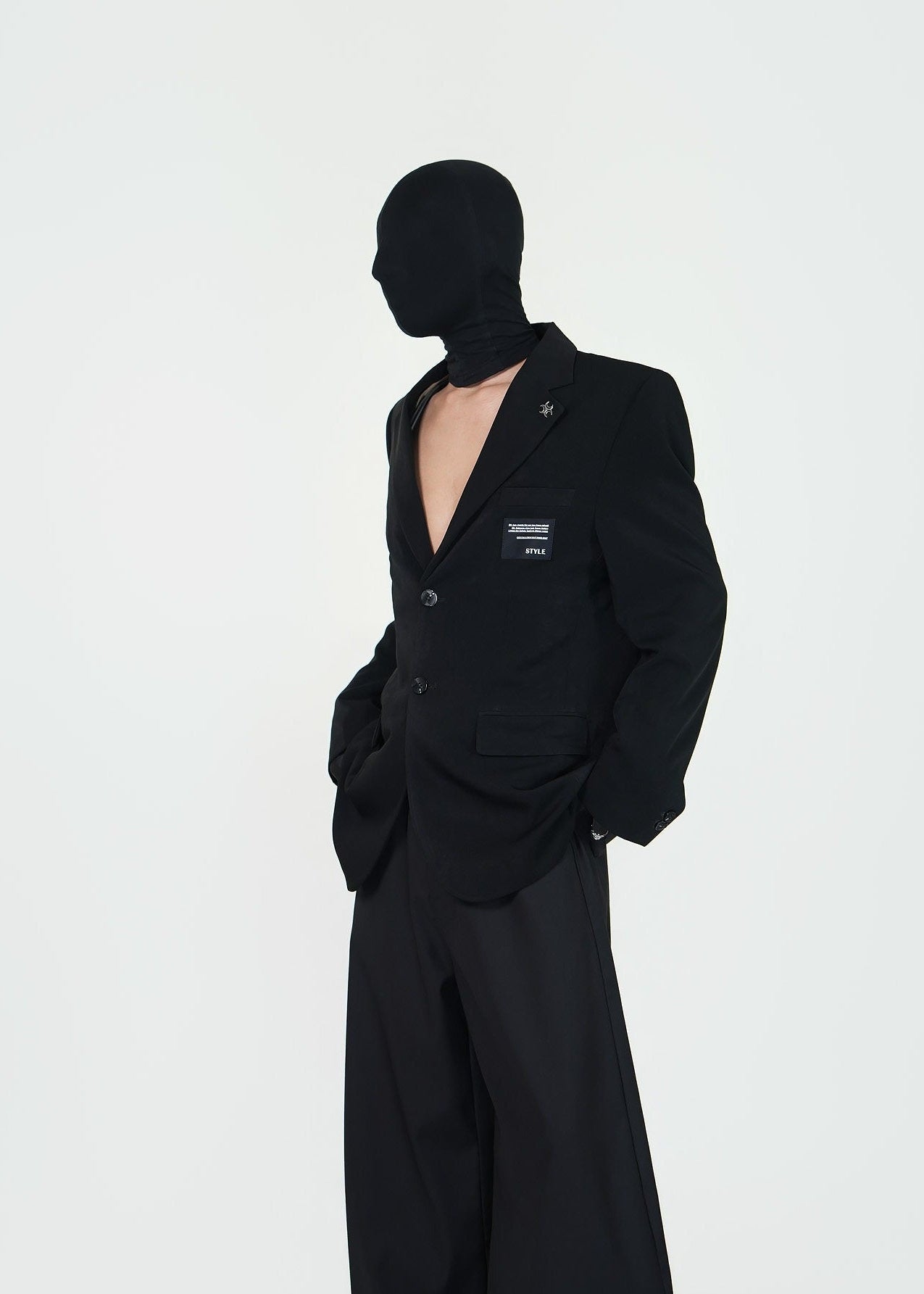 Minimalist Structured Shoulder Tailored Suit Jacket - Rick Circus