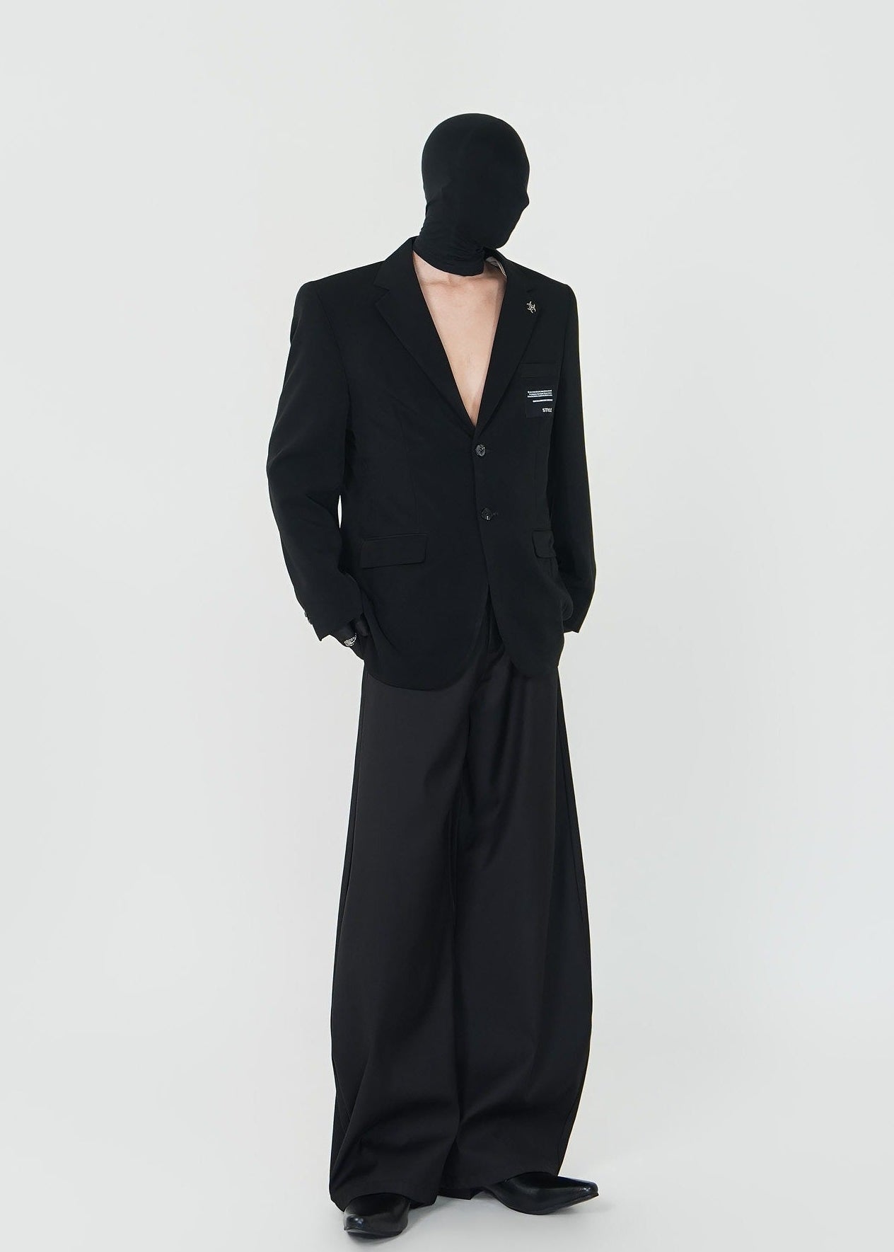 Minimalist Structured Shoulder Tailored Suit Jacket - Rick Circus