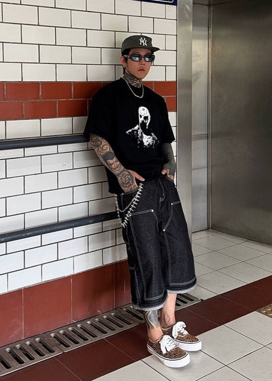 Monochrome Portrait Graphic Tee - Rick Circus