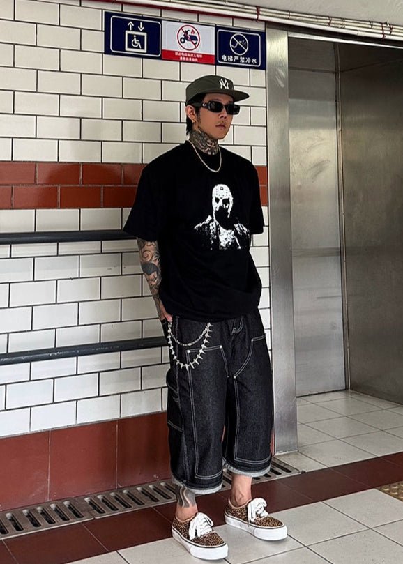 Monochrome Portrait Graphic Tee - Rick Circus