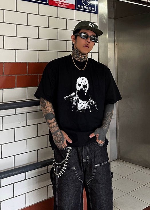 Monochrome Portrait Graphic Tee - Rick Circus