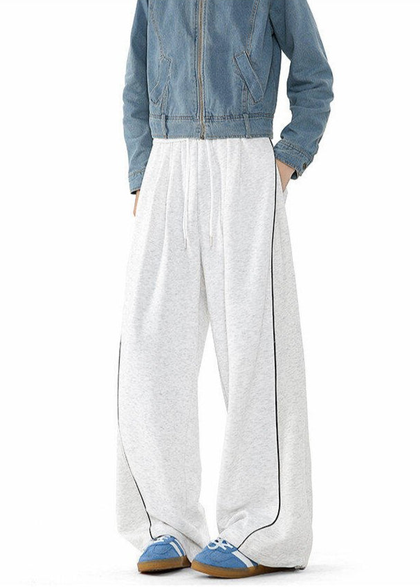 Oversized Contrast Piping Sweatpants - Rick Circus