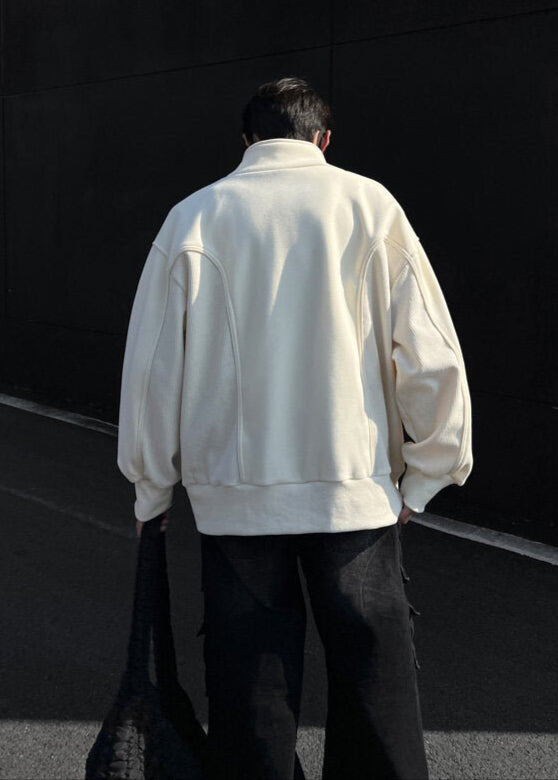Oversized Fleece Sweatshirt with Contrast Stitching - Rick Circus