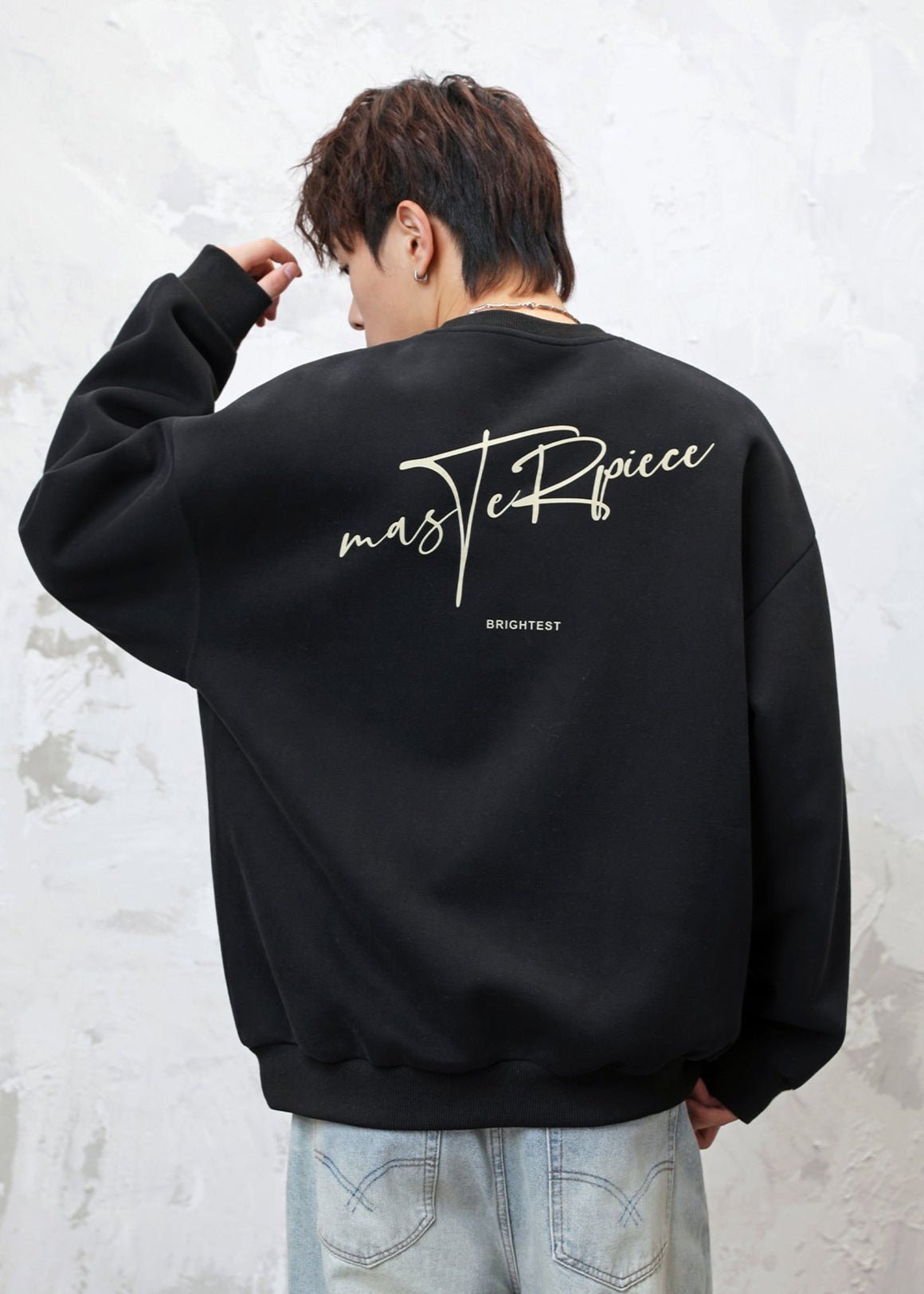 Oversized Graphic Crewneck Sweatshirt - Rick Circus