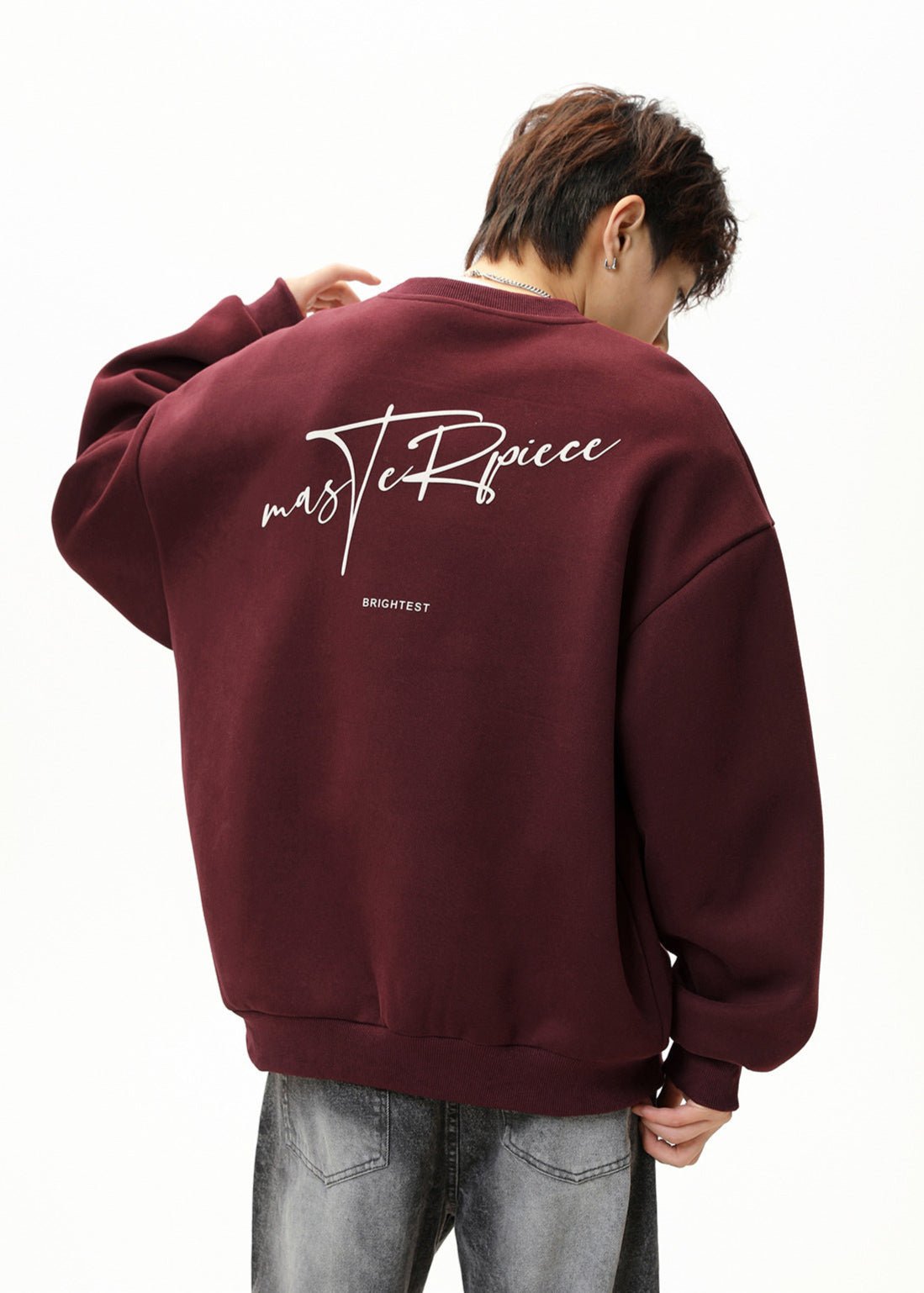 Oversized Graphic Crewneck Sweatshirt - Rick Circus