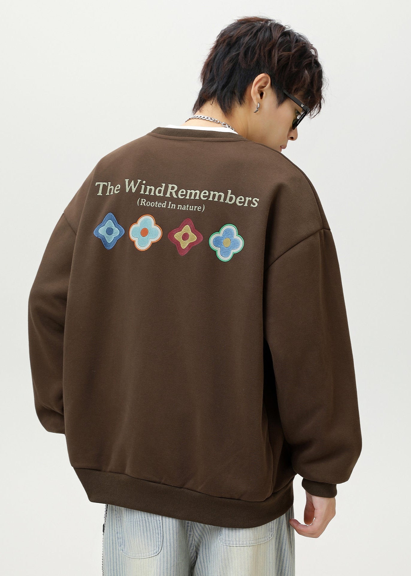 Oversized Sweatshirt with Back Graphic - Rick Circus