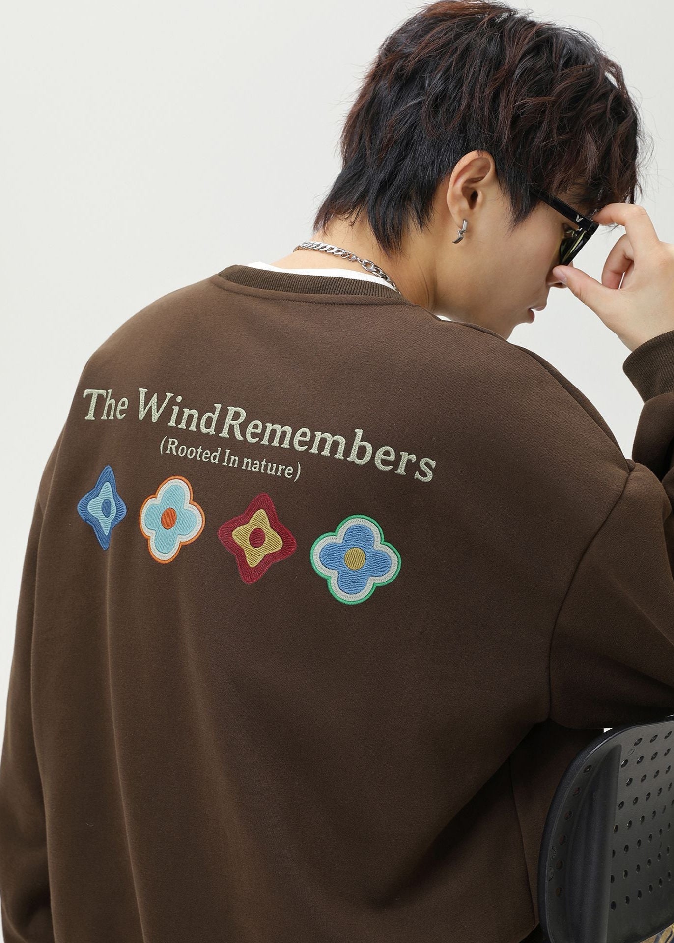 Oversized Sweatshirt with Back Graphic - Rick Circus
