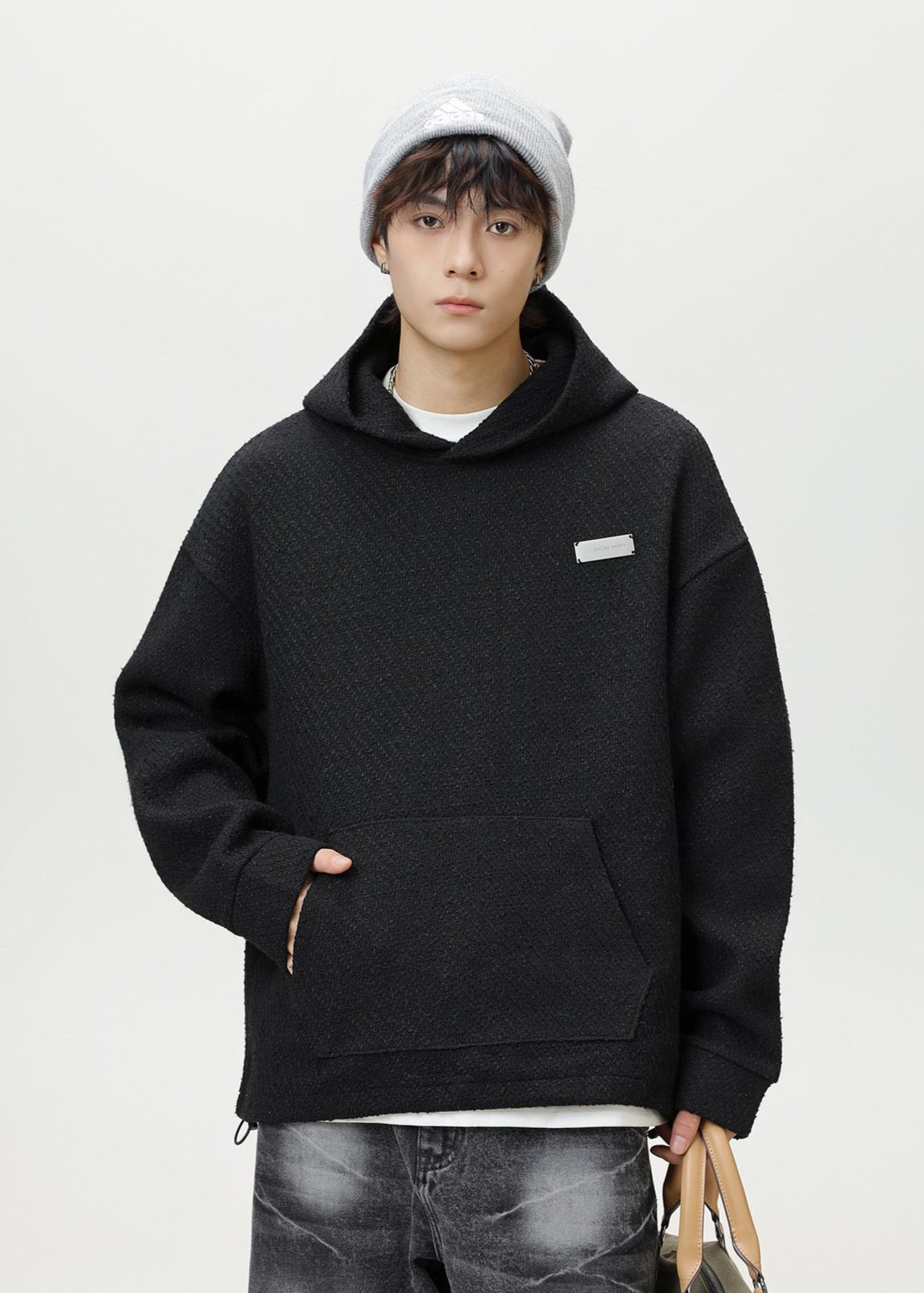 Oversized Textured Hoodie - Rick Circus
