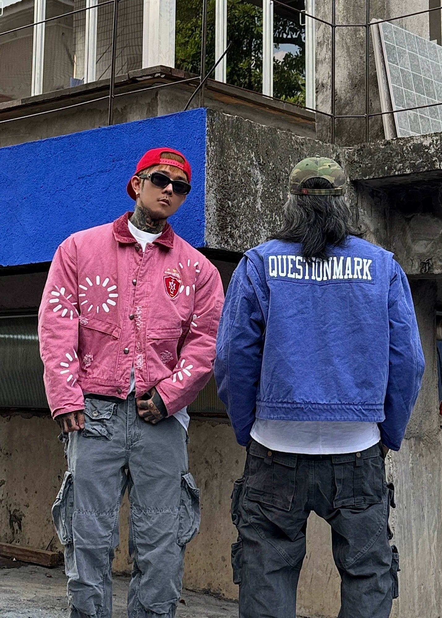 Painted Graphic Cropped Jacket - Rick Circus