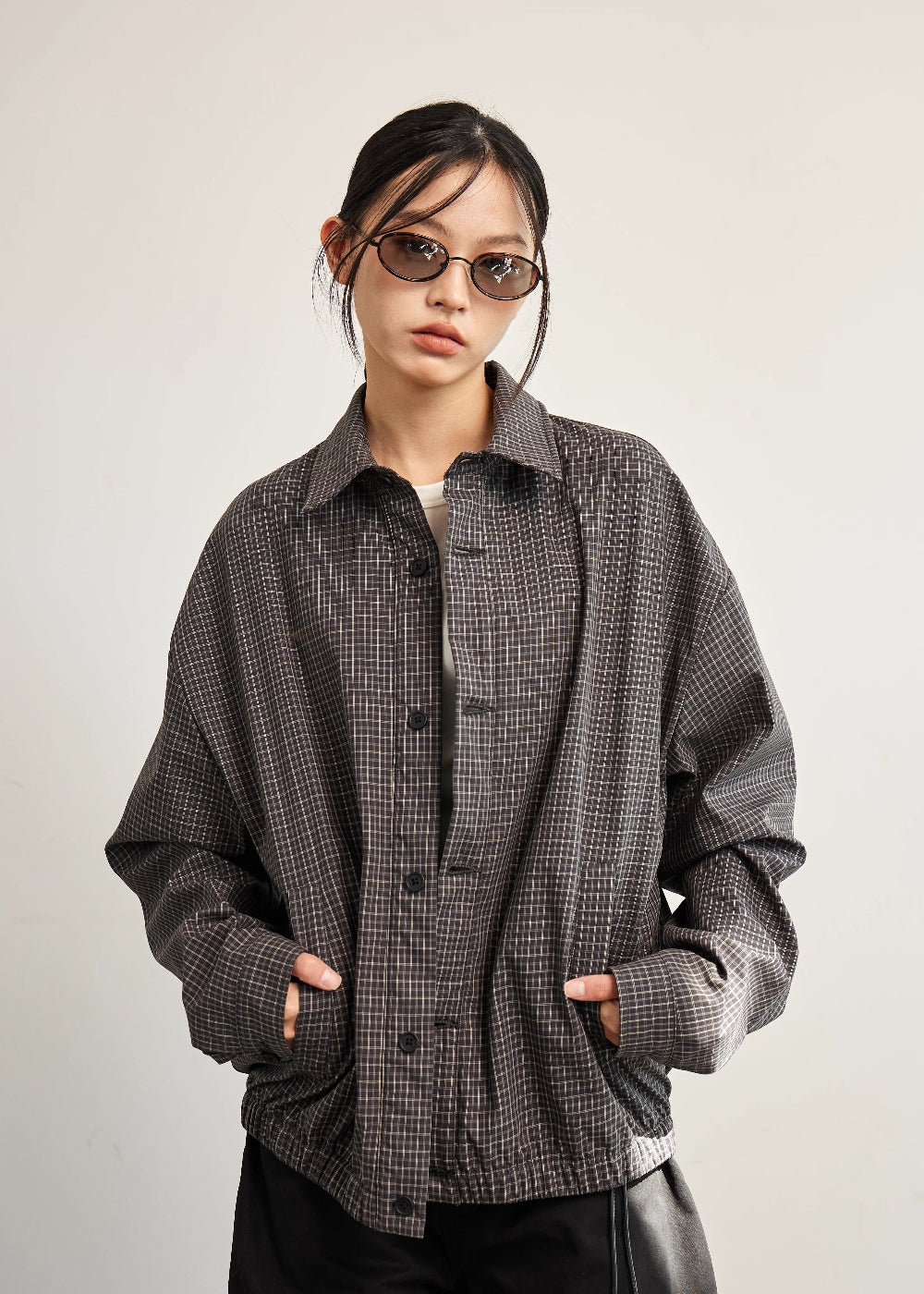 Relaxed Old Money Style Plaid Harrington Jacket - Rick Circus