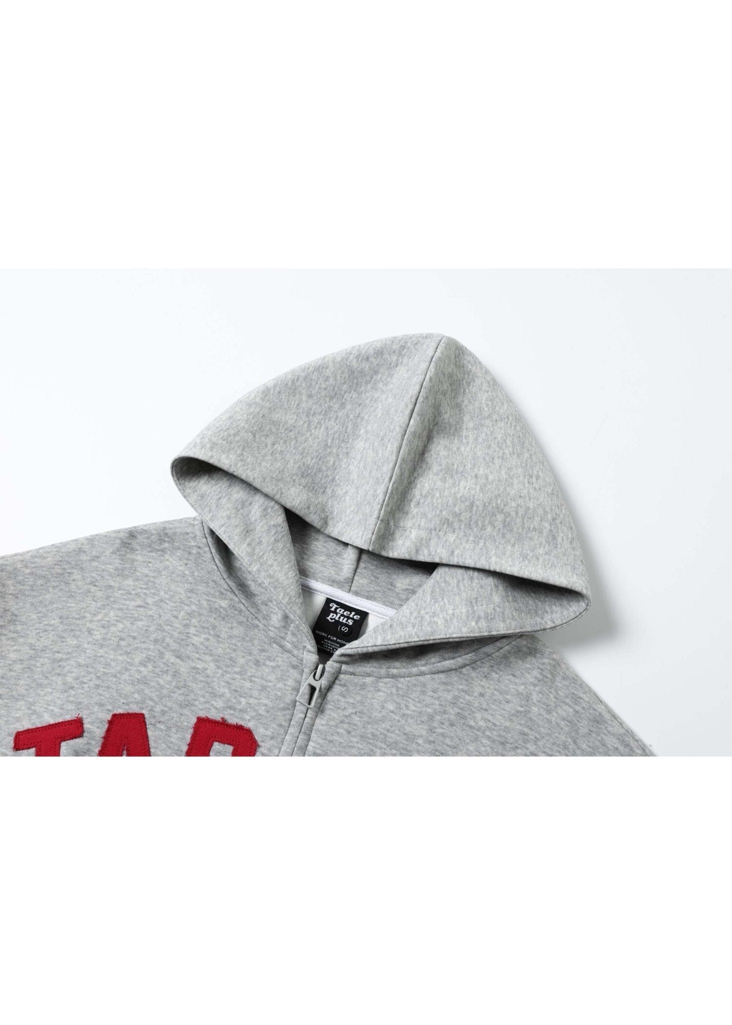 Retro Applique Embroidered Zip Hoodie - Rick Circus