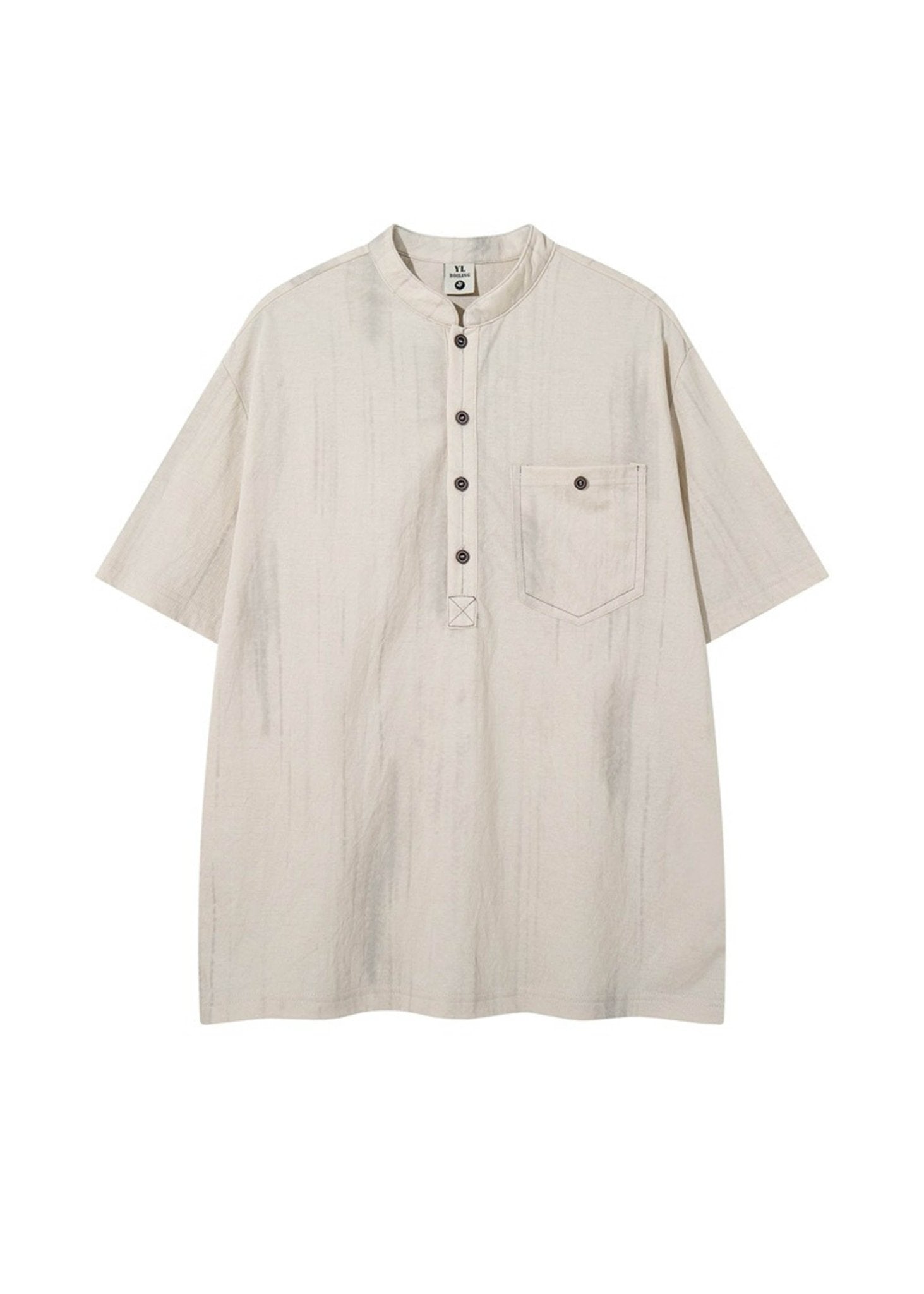 Retro Henley Short Sleeve T-shirt - Rick Circus