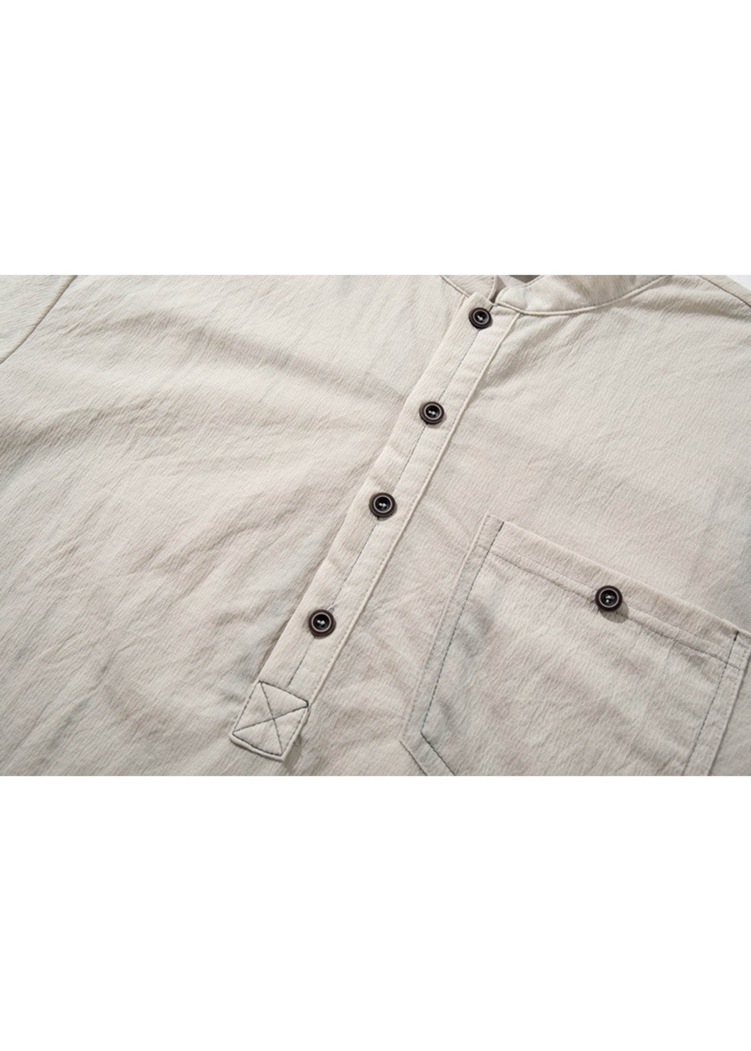 Retro Henley Short Sleeve T-shirt - Rick Circus