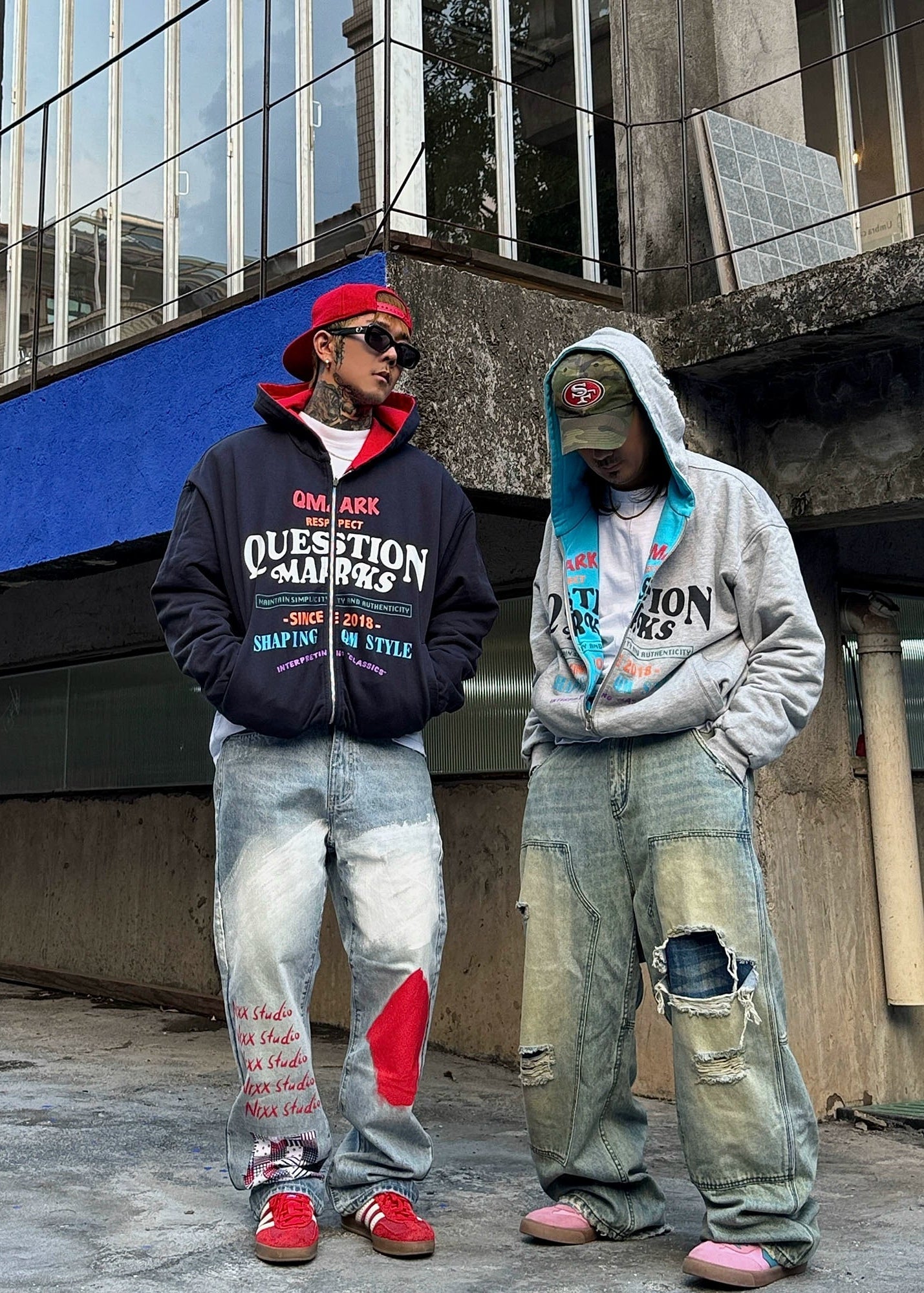 Reversible Printed Zip Hoodie - Rick Circus