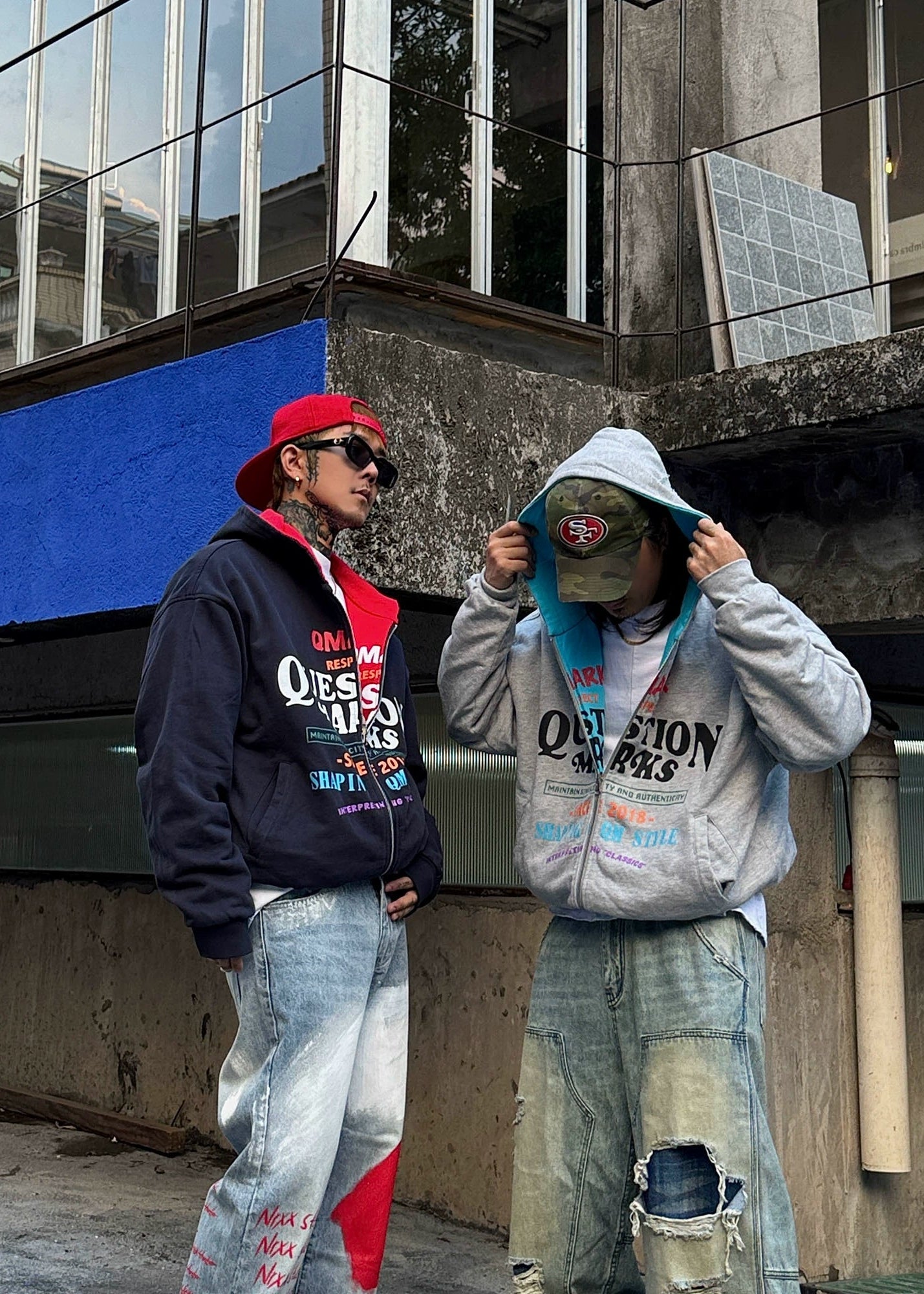 Reversible Printed Zip Hoodie - Rick Circus