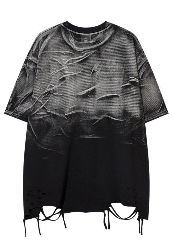 Scratch Print Gradient T-Shirt - Rick Circus