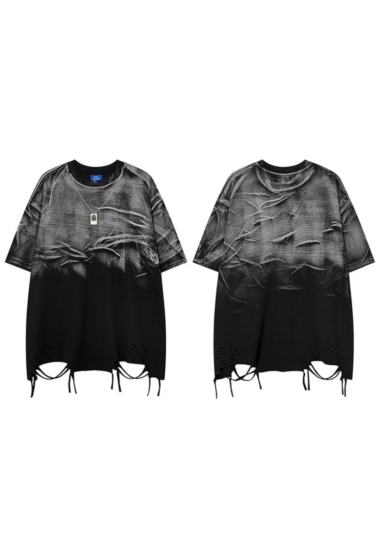 Scratch Print Gradient T-Shirt - Rick Circus