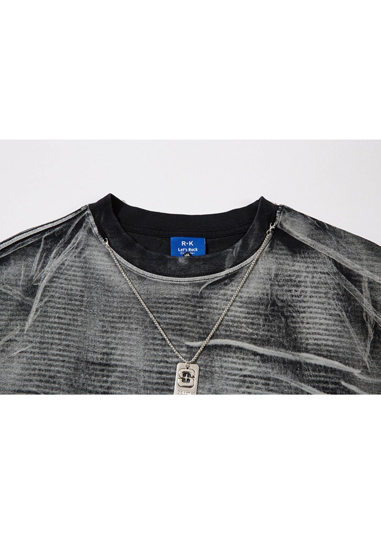 Scratch Print Gradient T-Shirt - Rick Circus