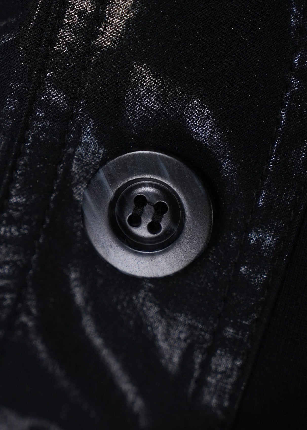 Shiny Coated Stand Collar Biker Jacket - Rick Circus