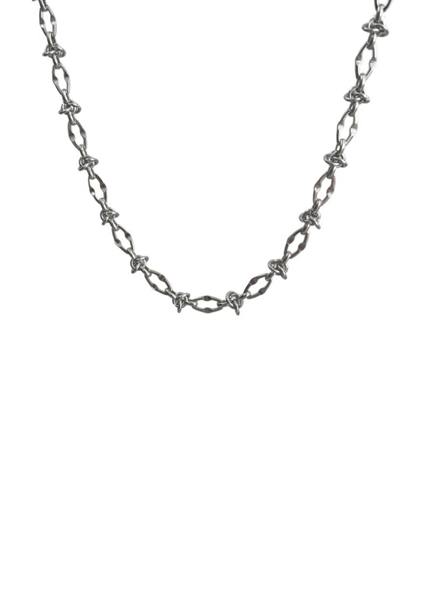Stainless Steel Thorn Knot Chain Necklace - Rick Circus