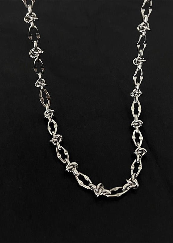 Stainless Steel Thorn Knot Chain Necklace - Rick Circus