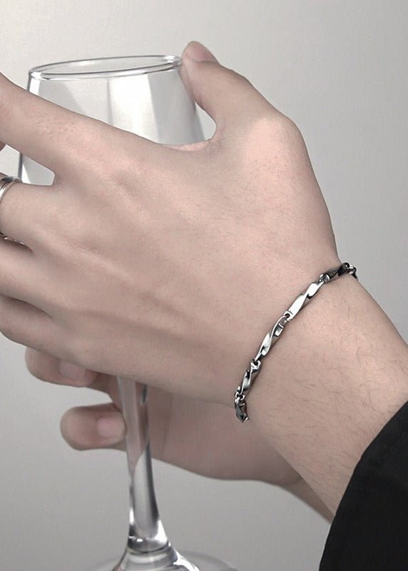 Stainless Steel Twisted Link Bracelet - Rick Circus