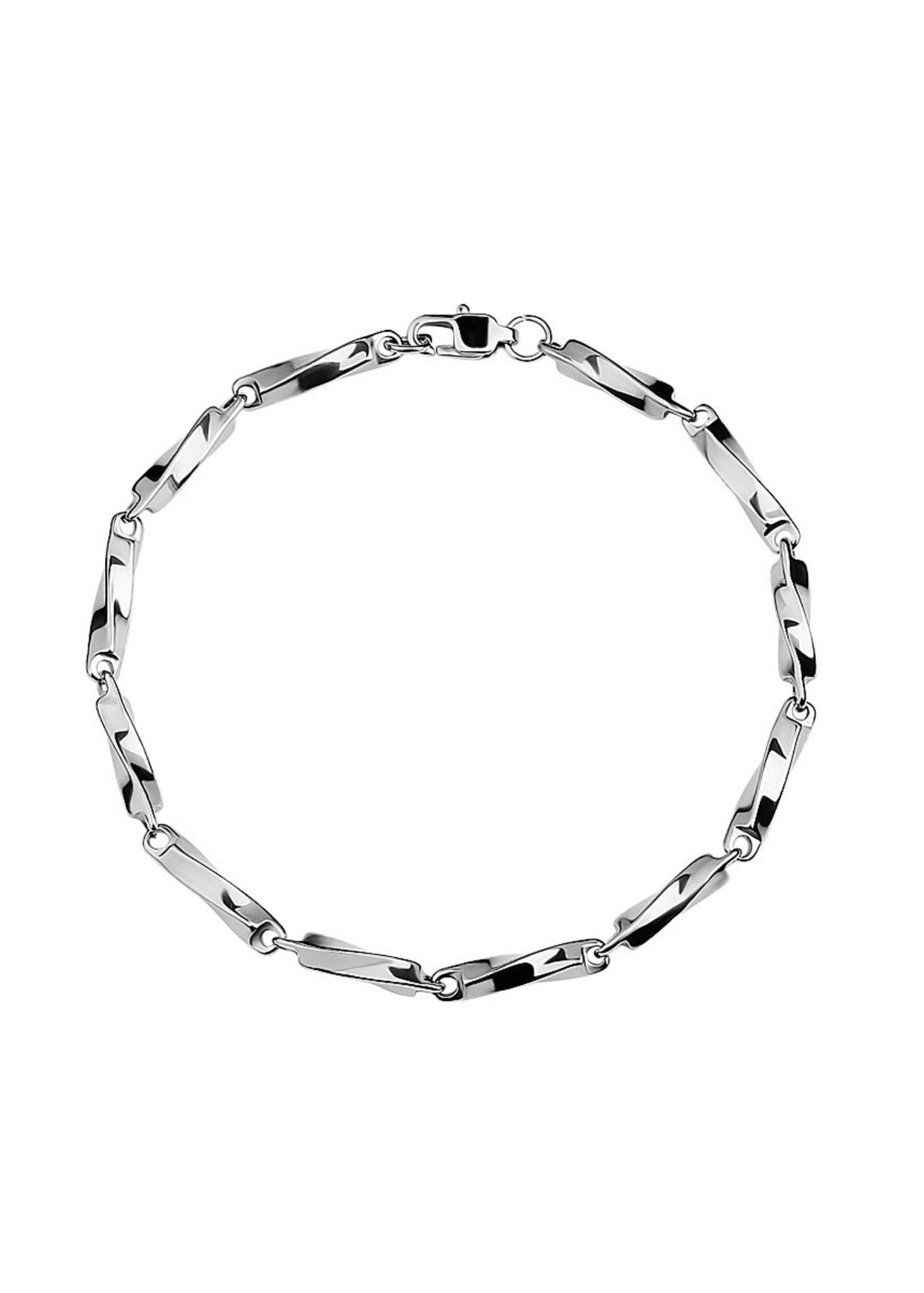Stainless Steel Twisted Link Bracelet - Rick Circus