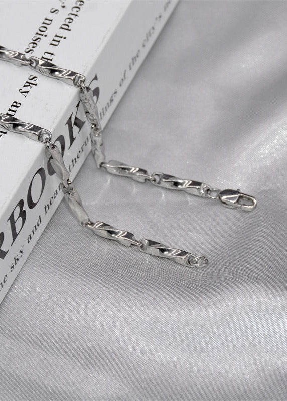Stainless Steel Twisted Link Bracelet - Rick Circus