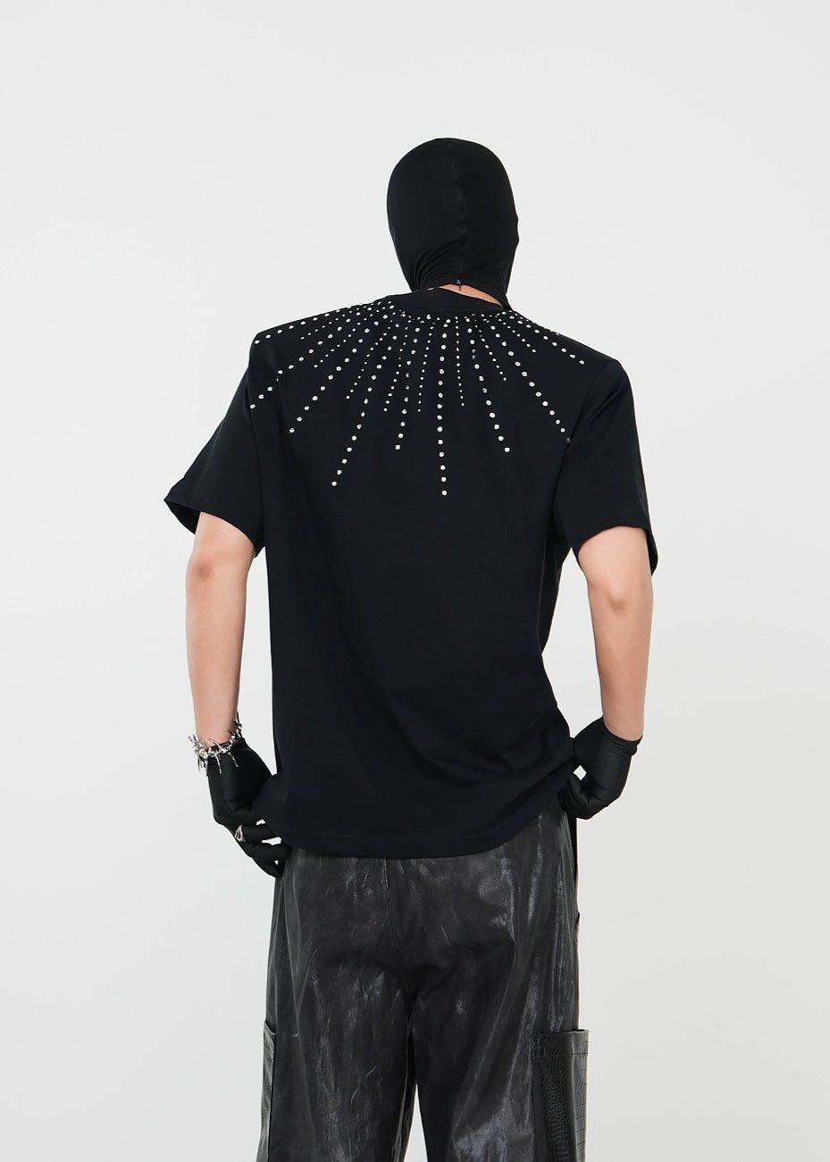 Starry Rhinestone Embellished T-Shirt - Rick Circus