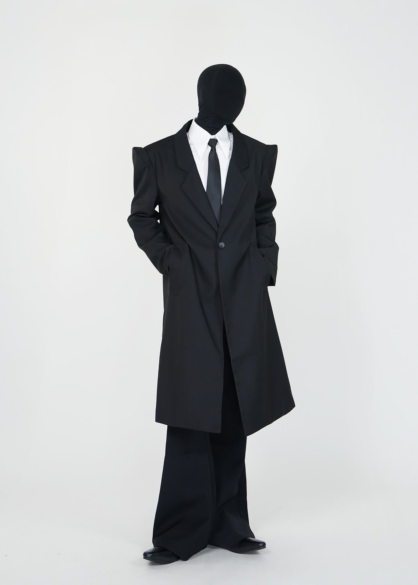 Structured Shoulder Dark Trench Coat - Rick Circus