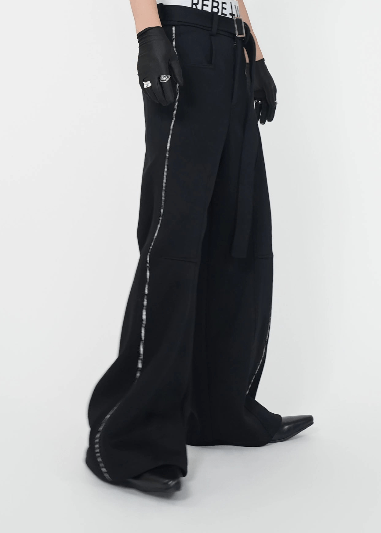 Structured Wide - Leg Trousers - Rick Circus