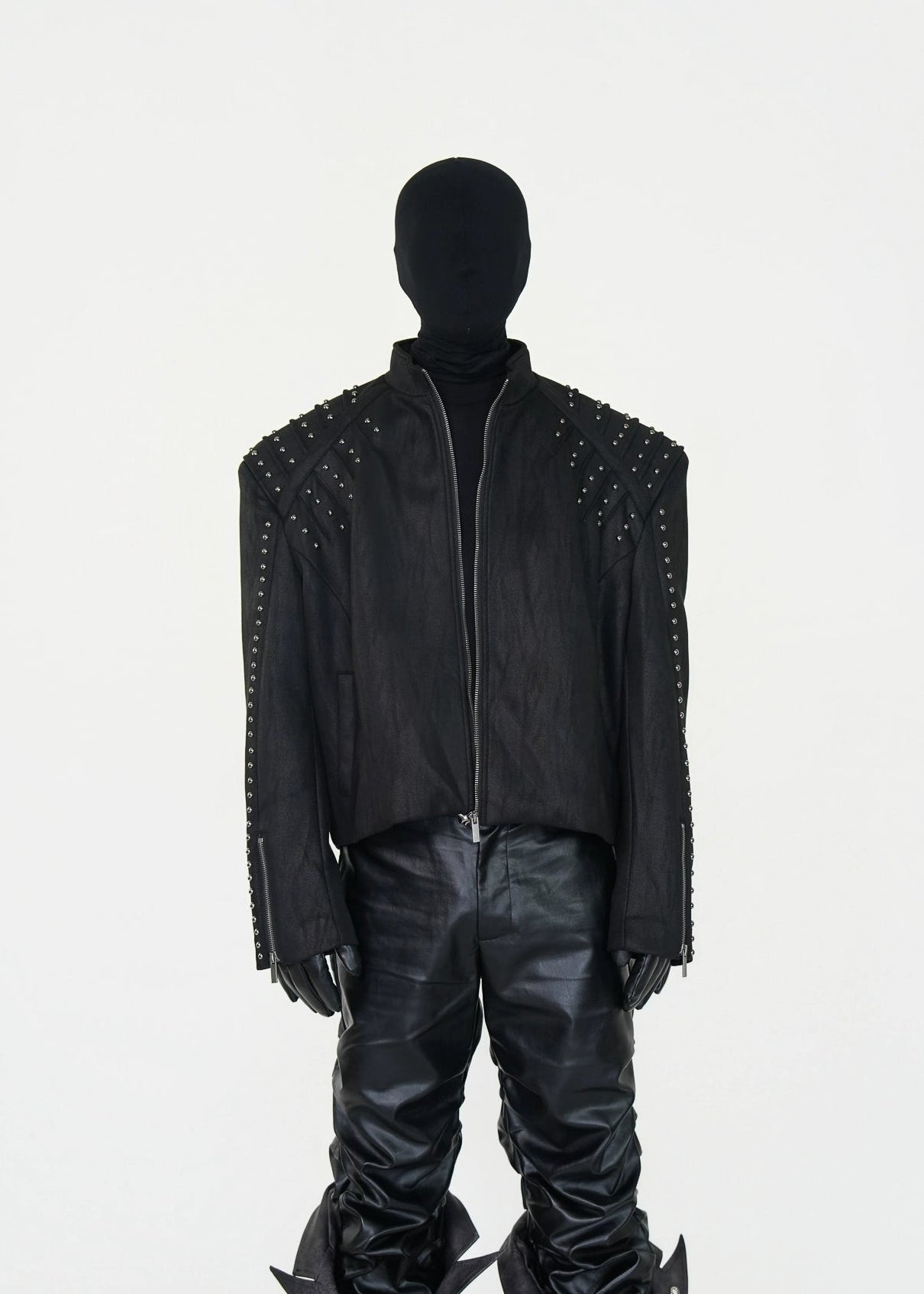 Studded PU Leather Jacket - Rick Circus