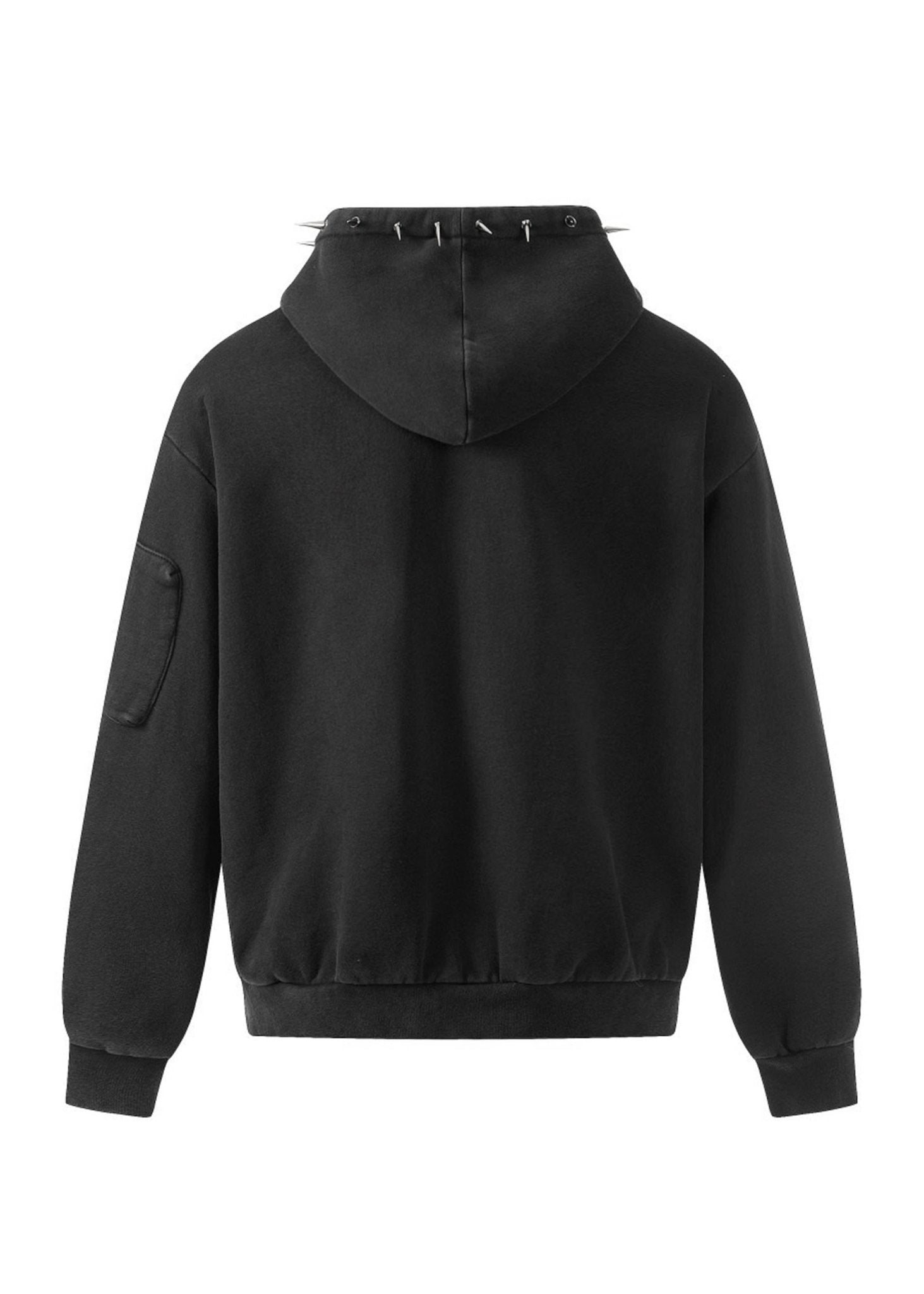 Studded Techwear Zip Hoodie - Rick Circus
