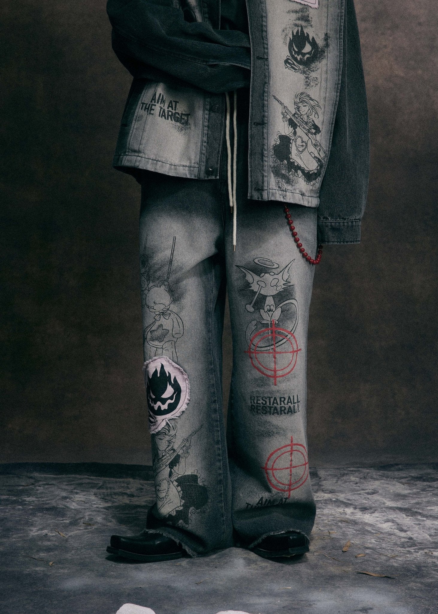 Traces of Growth Printed Jeans - Rick Circus
