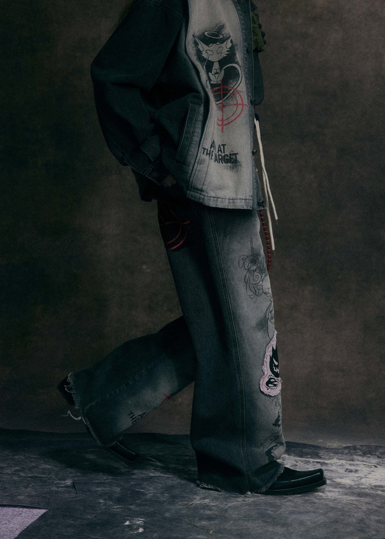 Traces of Growth Printed Jeans - Rick Circus